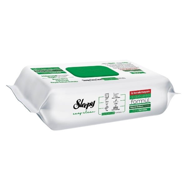 SLEEPY EASY CLEAN 100 LÜ BEYAZ SABUN KATKILI YÜZEY TEMİZLİK HAVLUSU