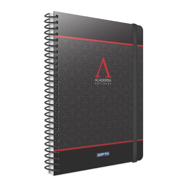 Gıpta Academia A4 120 Yaprak Kareli Spiralli Sert Kapaklı Defter