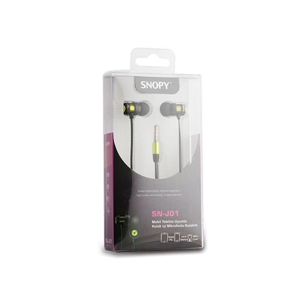 Snopy SN-J01 Mobil Telefon Uyumlu Kulak İçi Beyaz-Gold Mikrofonlu Kulaklık