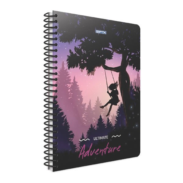 Gıpta Adventure A4 80 Yaprak Kareli Spiralli Karton Kapaklı Defter