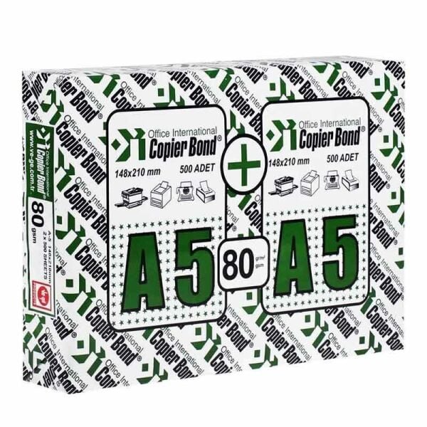 Copier Bond A5 500+500 Adet x 5 Paket 80 gr Fotokopi Kağıdı