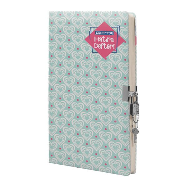 Gıpta Hatıra 14x20 120 Yaprak Kilitli İp Dikişli Sert Kapaklı Defter