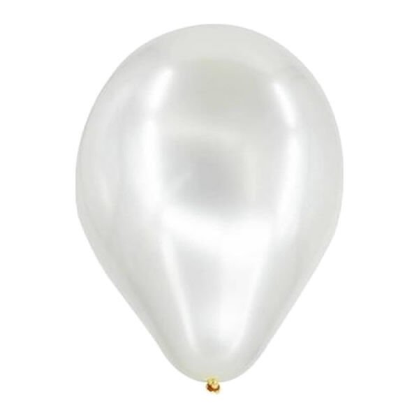 ATOM 100 LÜ METALİK BEYAZ BALON
