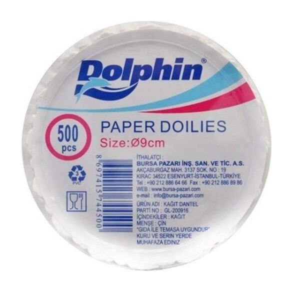 DOLPHİN 500 LÜ 9 CM KAĞIT BARDAK ALTI