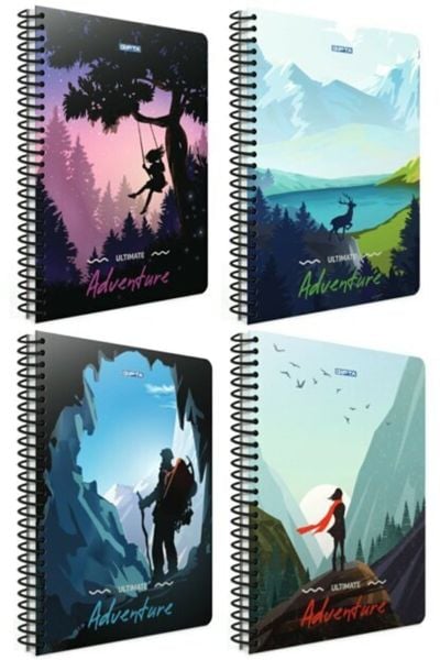 Gıpta Adventure A4 100 Yaprak Çizgili Spiralli Karton Kapaklı Defter