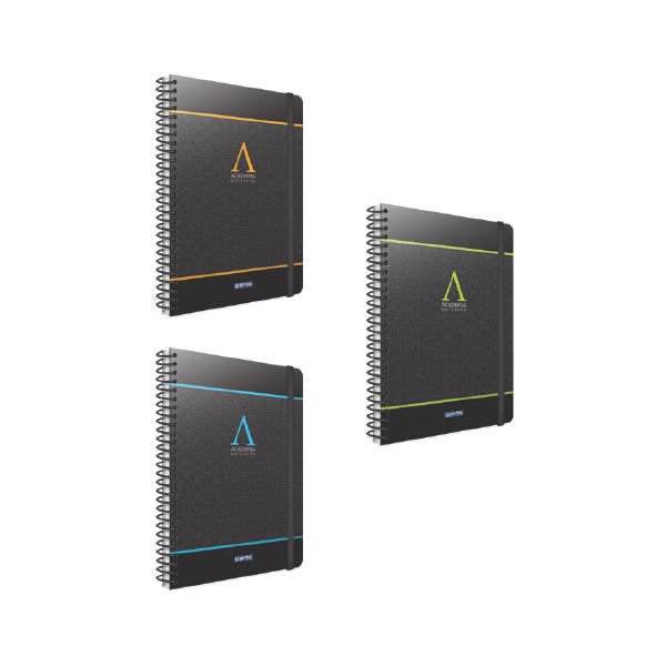 Gıpta Academia A4 120 Yaprak Çizgili Spiralli Sert Kapaklı Defter