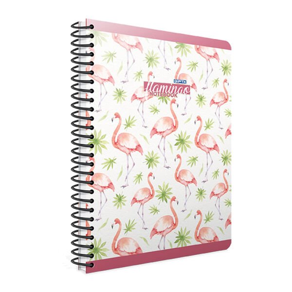 Gıpta Flamingo 17x24 100 Yaprak Çizgili Spiralli Sert Kapaklı Defter