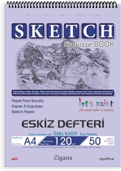 Öztek Sketchbook 50 Yaprak A4 Eskiz Defteri