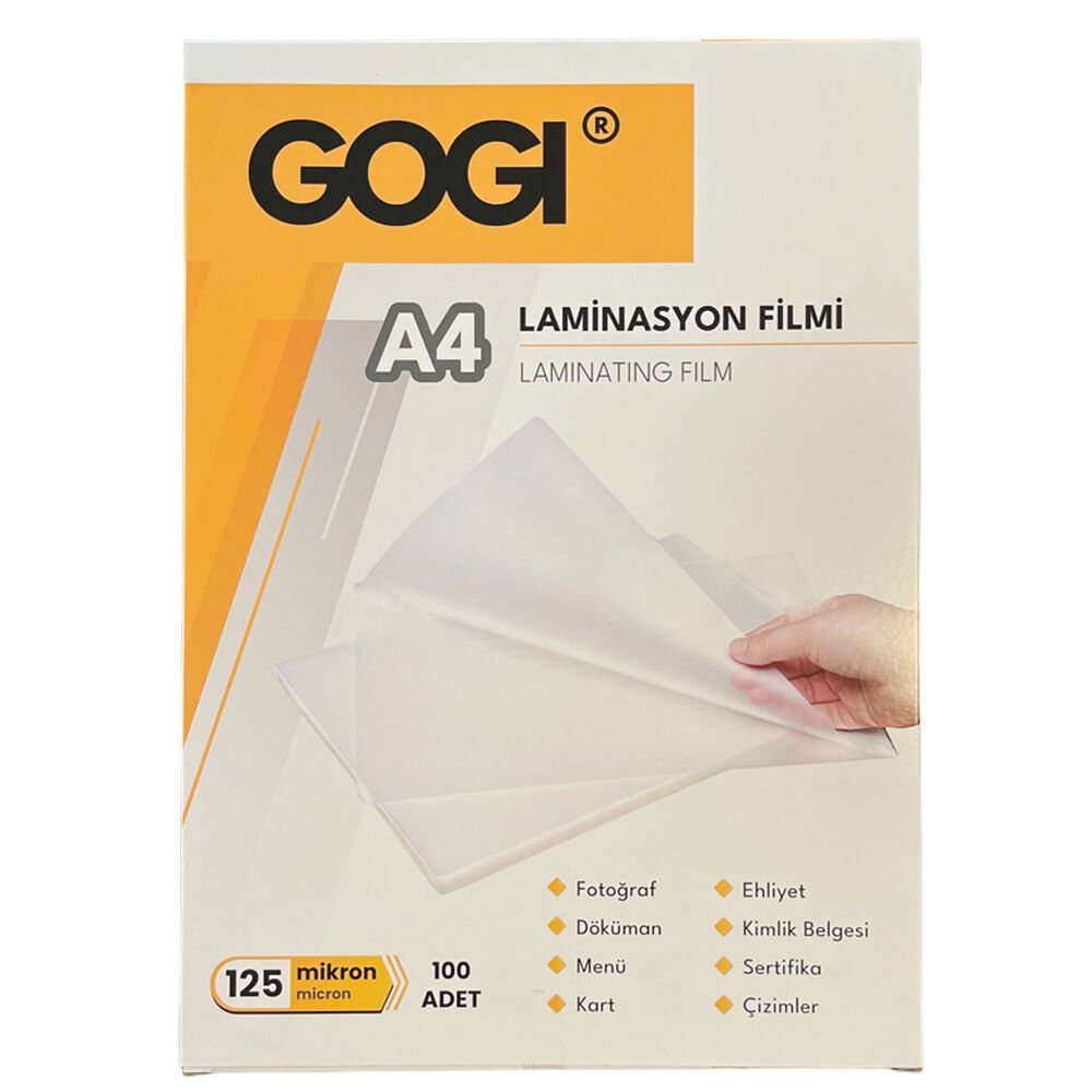 GOGİ A4 125 MİC 100 LÜ LAMİNASYON FİLMİ