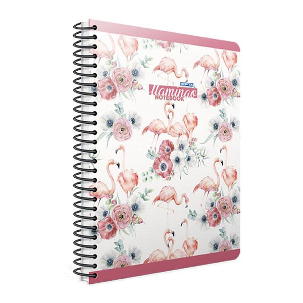 Gıpta Flamingo A4 100 Yaprak Çizgili Spiralli Plastik Kapaklı Defter