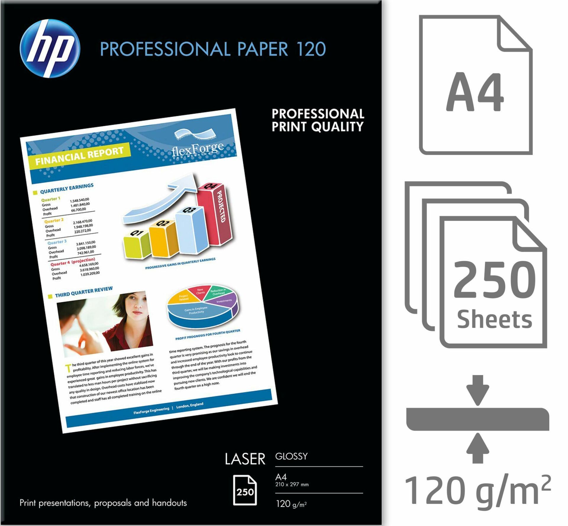HP CG964A A4 LAZER GLOSS 250 Lİ 120 GR FOTOĞRAF KAĞIDI