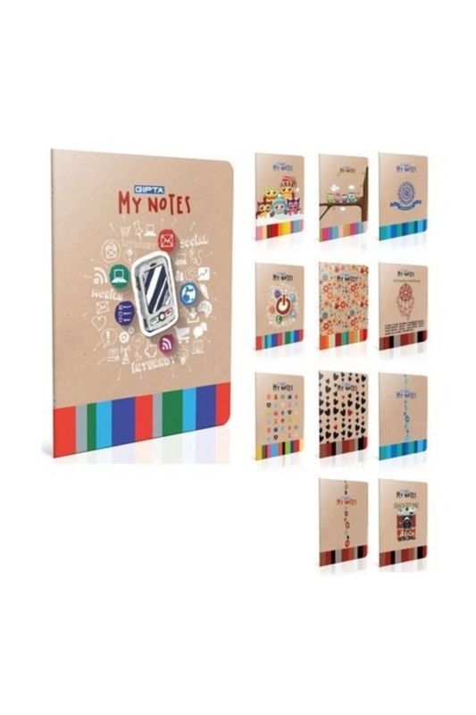 GIPTA X NOTES A4 100 YAPRAK ÇİZGİLİ SPİRALLİ KARTON KAPAKLI DEFTER