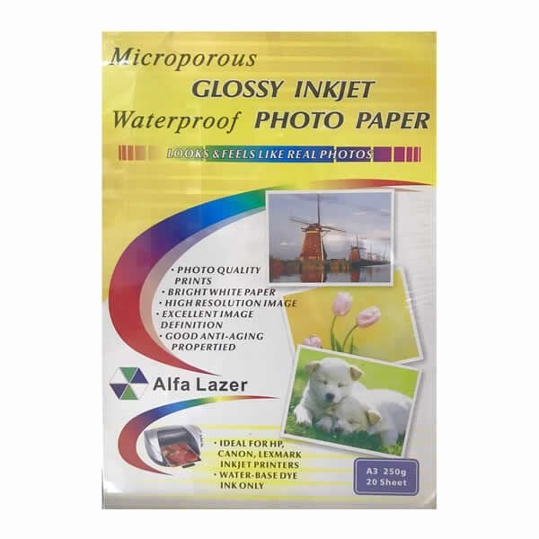 Alfa A3 Glosy Inkjet 20 li 240 gr Fotoğraf Kağıdı