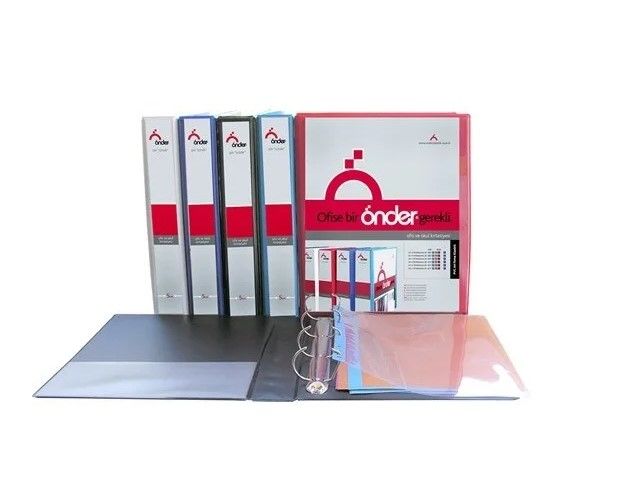 ÖNDER 2017-1 4 HALKALI 7 CM MAVİ FİRMA KLASÖRÜ