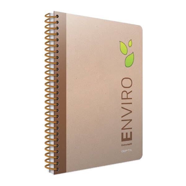 Gıpta Enviro A4 100 Yaprak Çizgili Spiralli Kraft Sert Kapaklı Defter