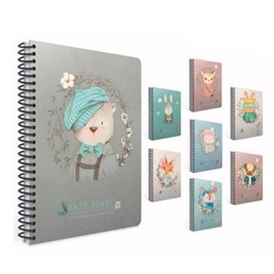 Gıpta Easy Notes A4 100 Yaprak Kareli Spiralli Karton Kapaklı Defter