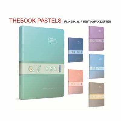 GIPTA THEBOOK PASTELS 20X28 400 YAPRAK KARELİ İPLİK DİKİŞLİ SERT KAPAK DEFTER