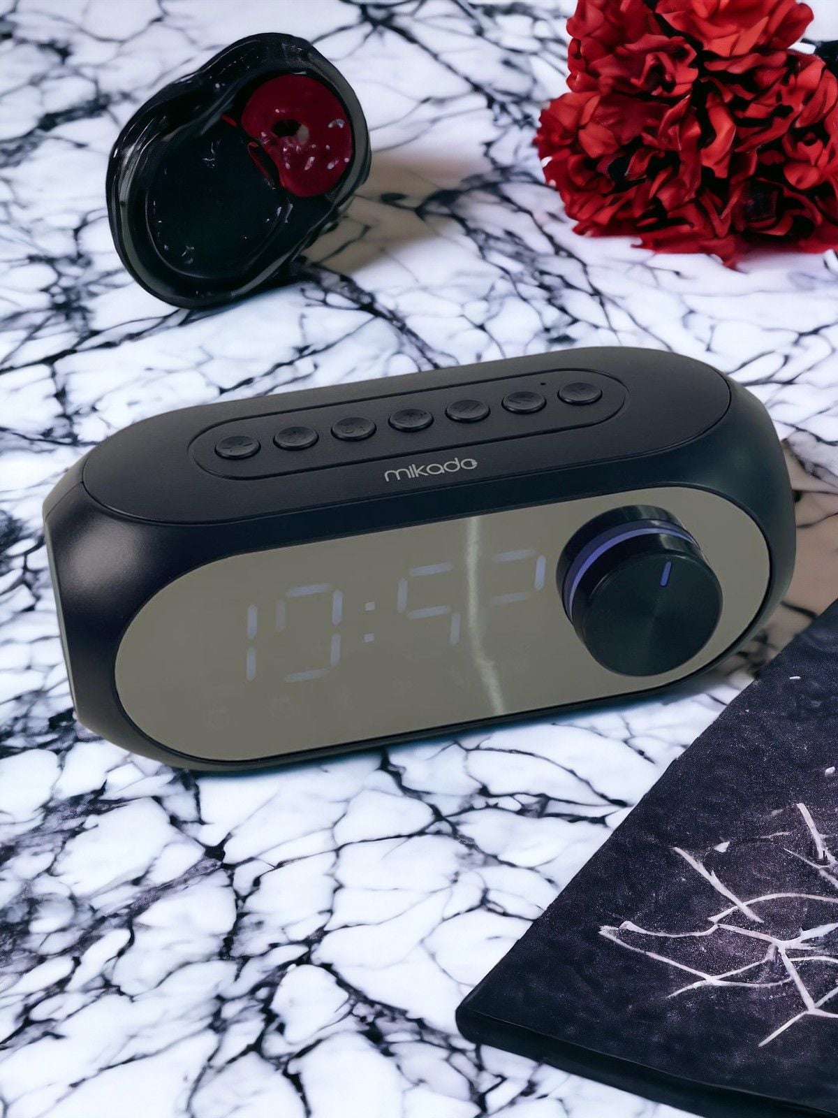 MİKADO MD-W7 1200MAH 5W SİYAH BLUETOOTH-AUX-DERECE-USB-FM DOUBLE ALARMLI SAAT