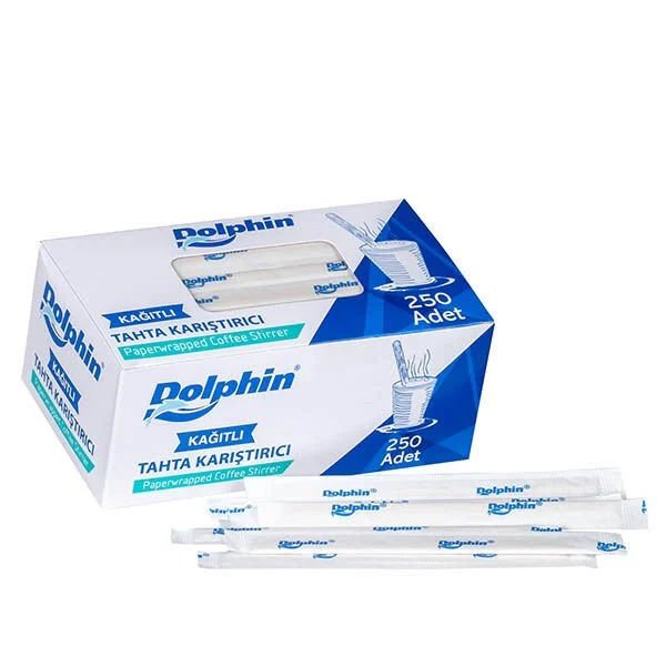 DOLPHİN KAĞITLI TAHTA KARIŞTIRICI 14 CM 250 Lİ (KUTULU)