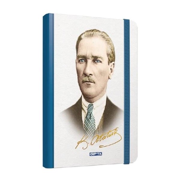 Gıpta Atatürk 13x21 120 Yaprak Çizgili İplik Dikişli Sert Kapaklı Defter