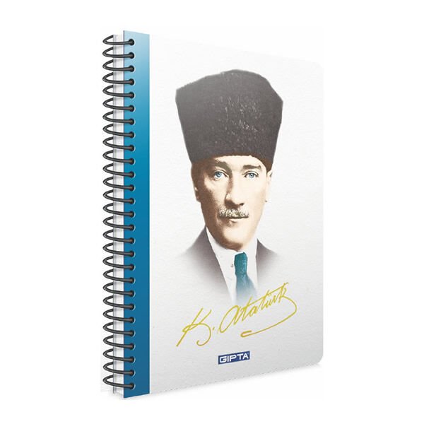 Gıpta Atatürk A4 80 Yaprak Kareli Spiralli Pp Kapak Defter