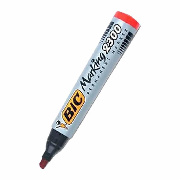 Bic 8209243 2300 Kesik Uçlu Kırmızı Markör Kalem