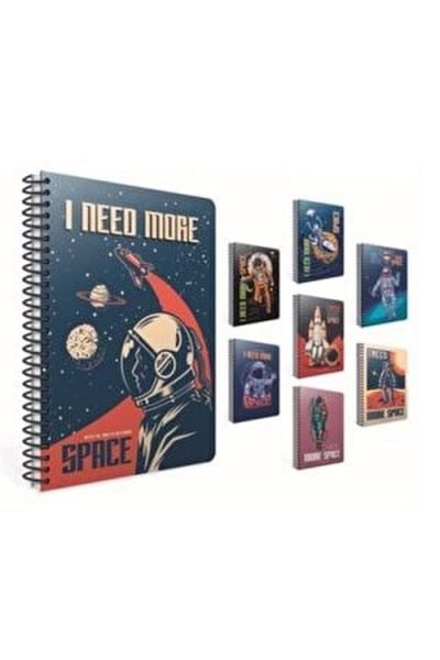 Gıpta Space A4 100 Yaprak Çizgili Spiralli Karton Kapaklı Defter