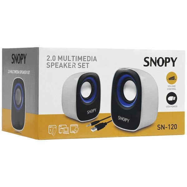 Snopy SN-120 Beyaz-Mavi Usb Speaker