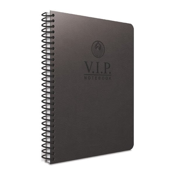 Gıpta Vip A4 140 Yaprak Çizgili Spiralli Deri Kapaklı Defter
