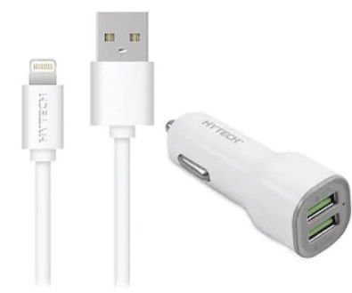 HY-TECH HY-X40 3.4A HIZLI ŞARJ 2 USB BEYAZ ARAÇ ŞARJ CİHAZI