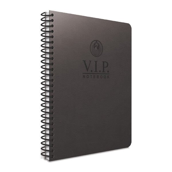 Gıpta Vip A4 140 Yaprak Kareli Spiralli Deri Kapaklı Defter