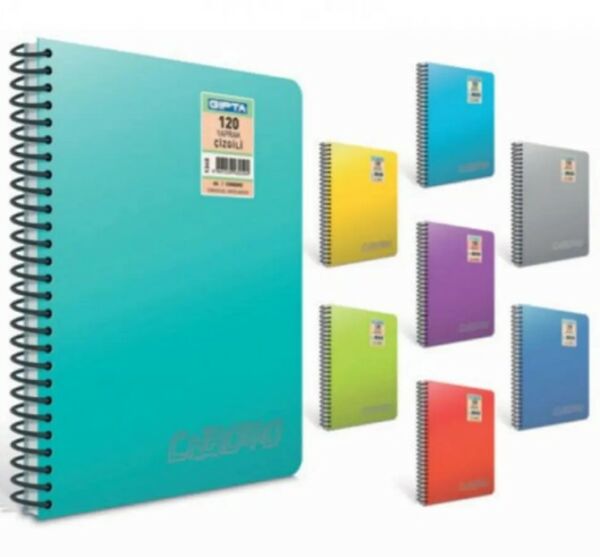 Gıpta Chromo A4 120 Yaprak Çizgili Spiralli Defter