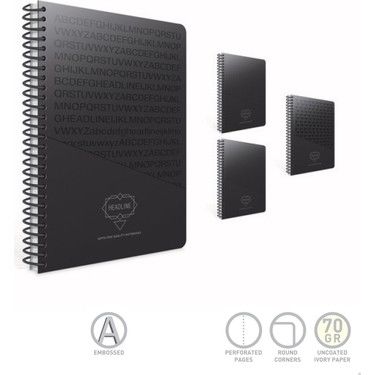 Gıpta Headline 17x24 100 Yaprak Kareli Spiralli Karton Kapaklı Defter