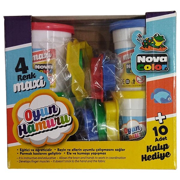 Nova Color NC-4155 4 lü Maxi Oyuncaklı Oyun Hamuru