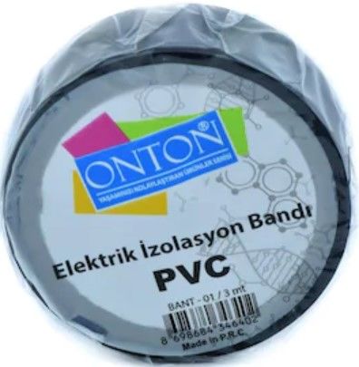 Onton 383334 Bant-01 3mt Siyah Elektrik Bandı