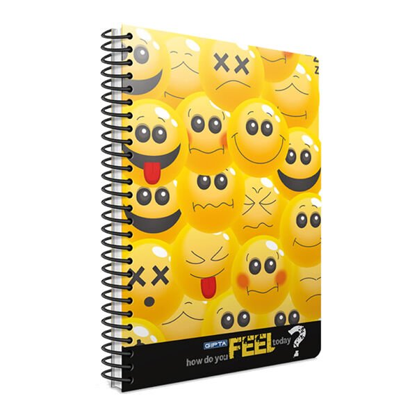 Gıpta Feel 100 Yaprak Kareli Feel Spiralli Plastik Kapaklı Defter