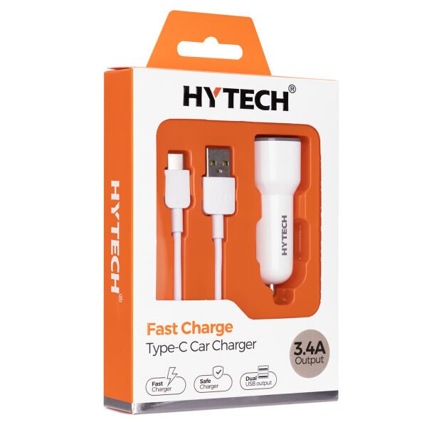 Hy-Tech HY-X46 3.4A Hızlı Şarj 2 Usb Girişli Type-C Kablolu Şarj Cihazı