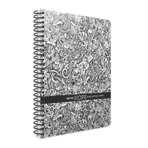 Gıpta Hope A6 80 Yaprak Çizgili Spiralli Karton Kapaklı Defter