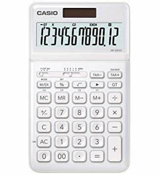 Casio JW-200SC-WE 12 Haneli Beyaz Hesap Makinesi