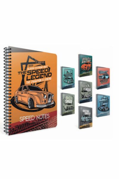 Gıpta Speed Notes A4 80 Yaprak Kareli Spiralli Karton Kapaklı Defter