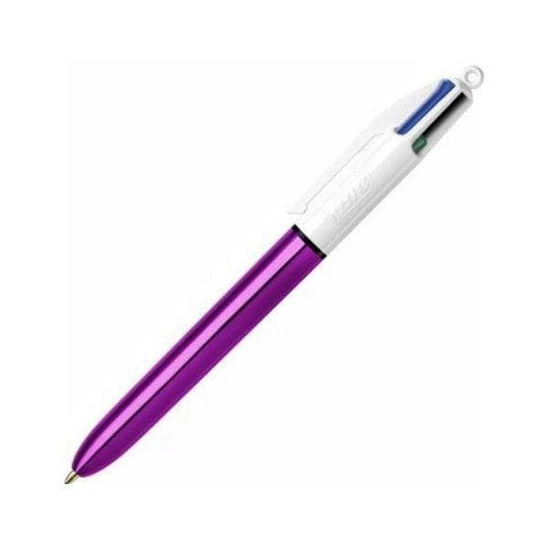 Bic Shine 4 Colours Mor Gövdeli Tükenmez Kalem