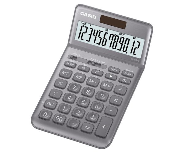 Casio JW-200SC-GY 12 Haneli Hesap Makinesi