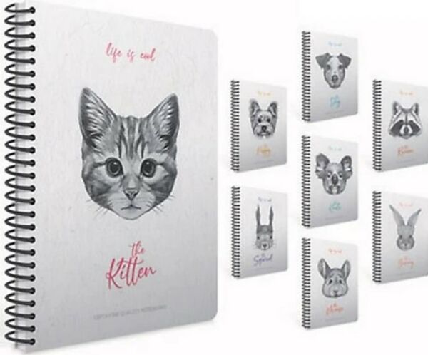 Gıpta Life Is Cool A4 100 Yaprak Kareli Spiralli Plastik Kapaklı Defter