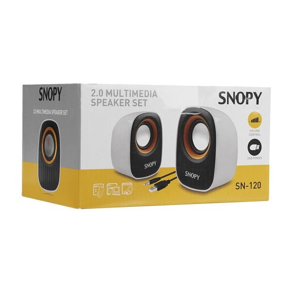 Snopy SN-120 Beyaz-Sarı Usb Speaker