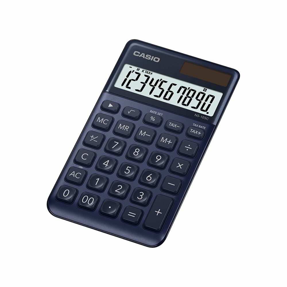 Casio NS-10SC-NY 10 Haneli Lacivert Masüstü Hesap Makinesi