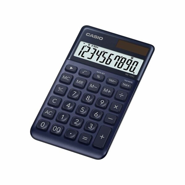 Casio NS-10SC-NY 10 Haneli Lacivert Masüstü Hesap Makinesi