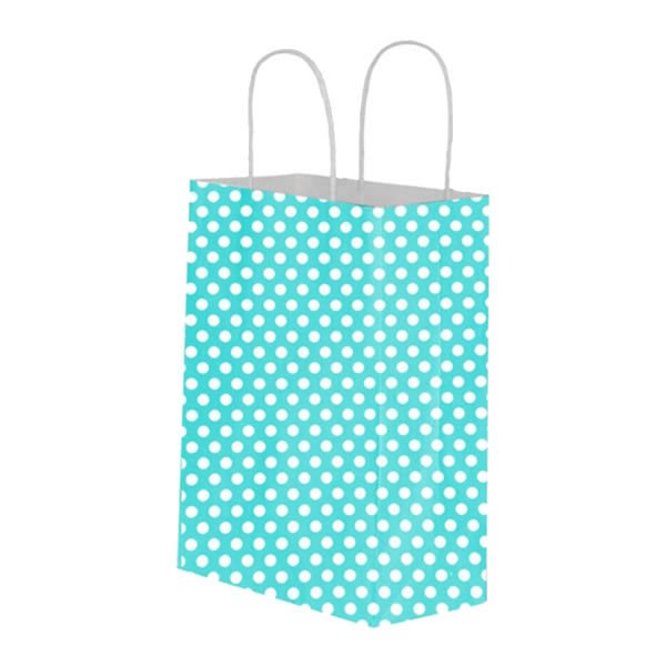 Umur 12x32x40 cm 25 li 90 gr Mavi Puantiyeli Karton Poşet