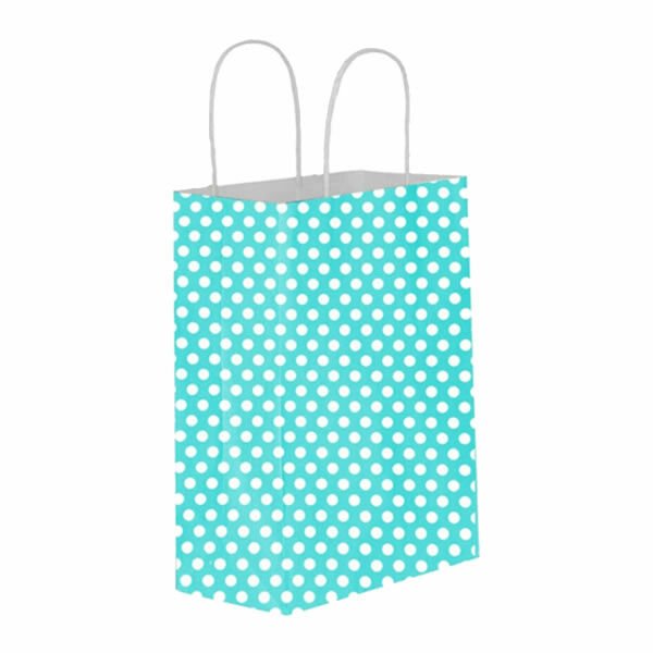 Umur 12x32x40 cm 25 li 90 gr Mavi Puantiyeli Karton Poşet