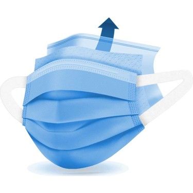 CENERMED 50 Lİ TEK KULLANIMLIK SOFT 4 MAVİ CERRAHİ MASKE