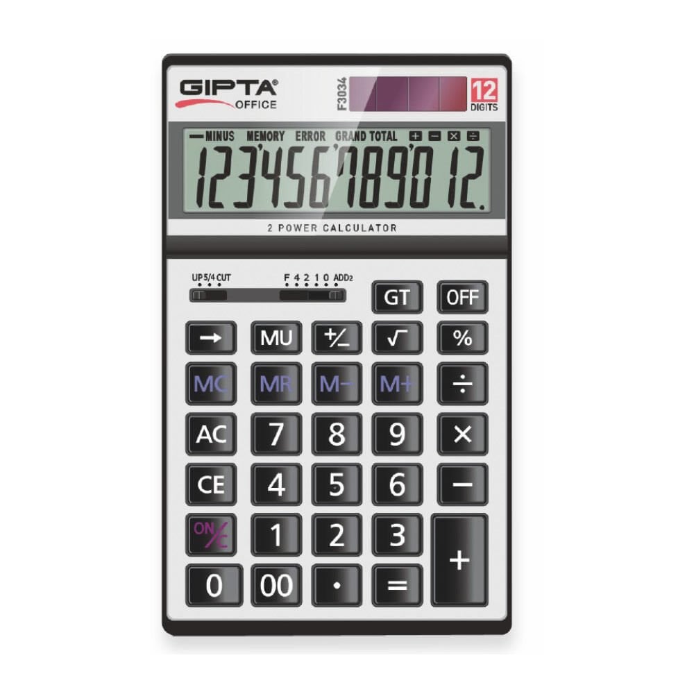 Gıpta F3034 12 Haneli Masaüstü Digit Hesap Makinesi